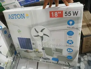 Solar Standing Fan With Panel