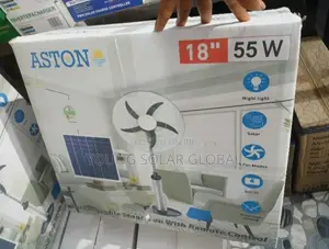 Solar Standing Fan With Panel