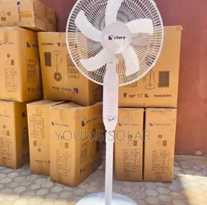 Solar Standing Fan With Panel