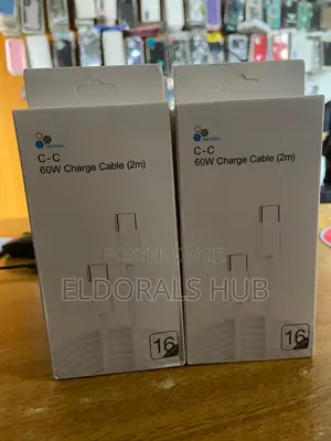 Fast Charging Usb-C to Usb-C 60w Cable 2m Durable Data Sync Cord