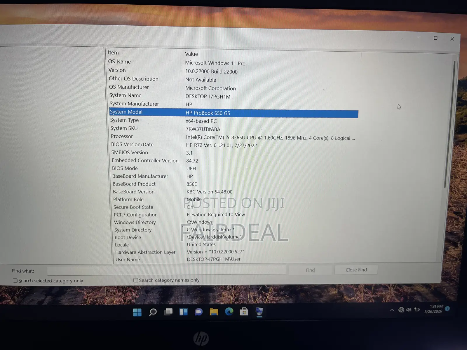 Laptop HP ProBook 650 G5 8GB Intel Core i5 SSD 500GB