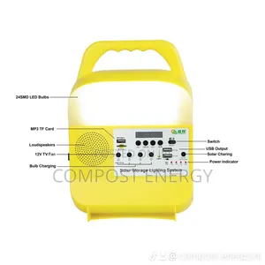 Solar Generators Multimedia Lighting, Radio, Bluetooth Speaker