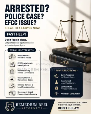 Arrested? Police or Efcc Case? Get a Lawyer Fast