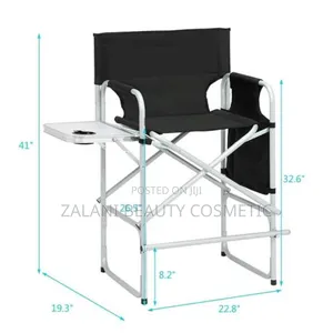 A Professional Foldable Makeup Artist Chair, Referred to as One Tray