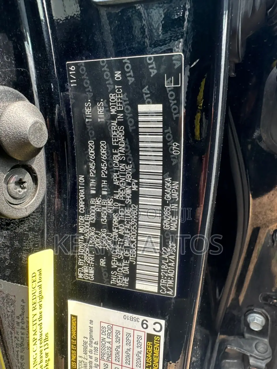 Toyota 4-Runner 2017 Black