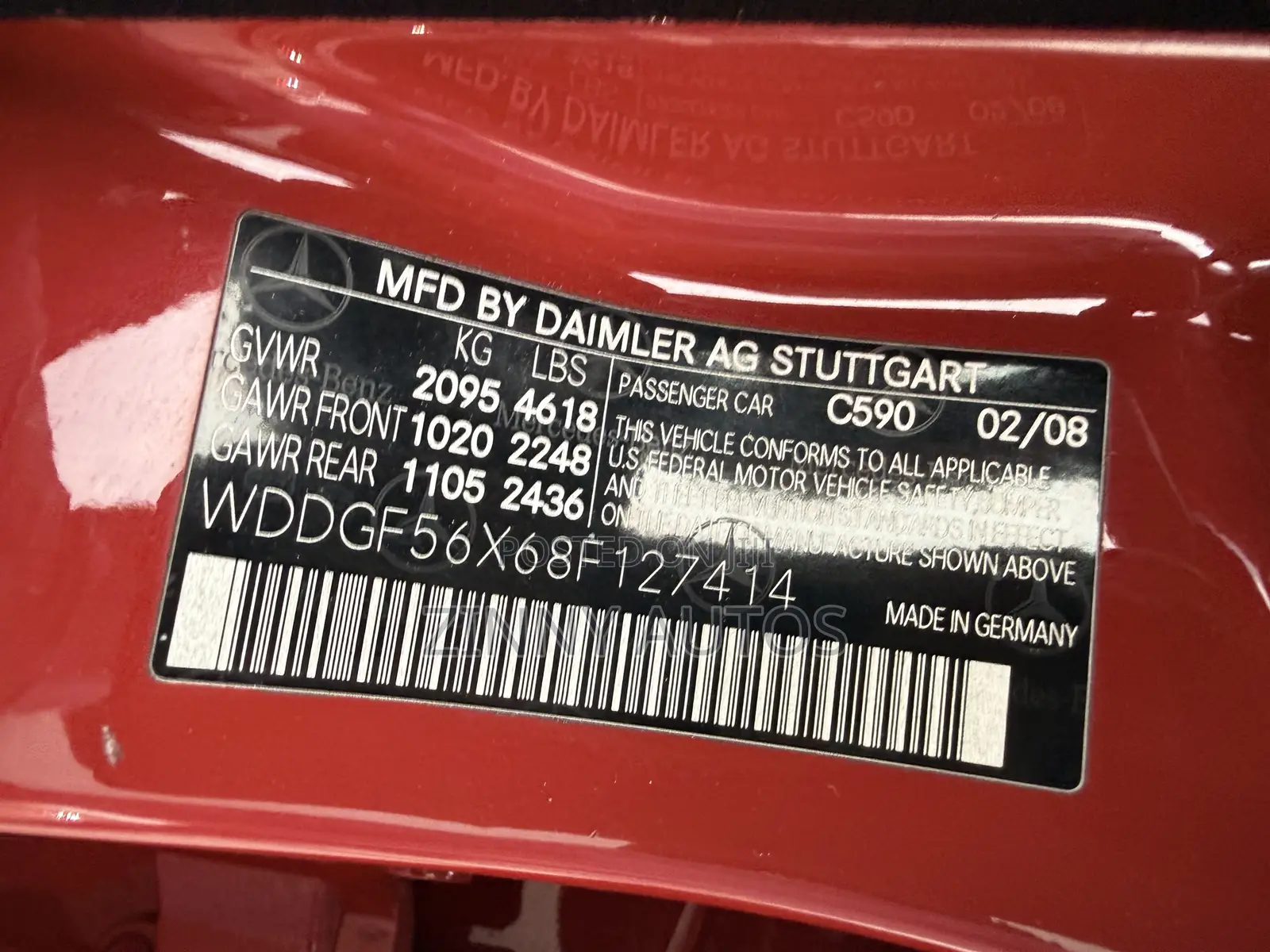Mercedes-Benz C350 2008 Red