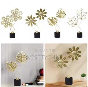 Nordic Ins Style Iron Art Golden Ginkgo Leaf Light
