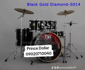 Drummer Boss (Db) "Black Gold Diamond-S014" Acoustic Drum Set