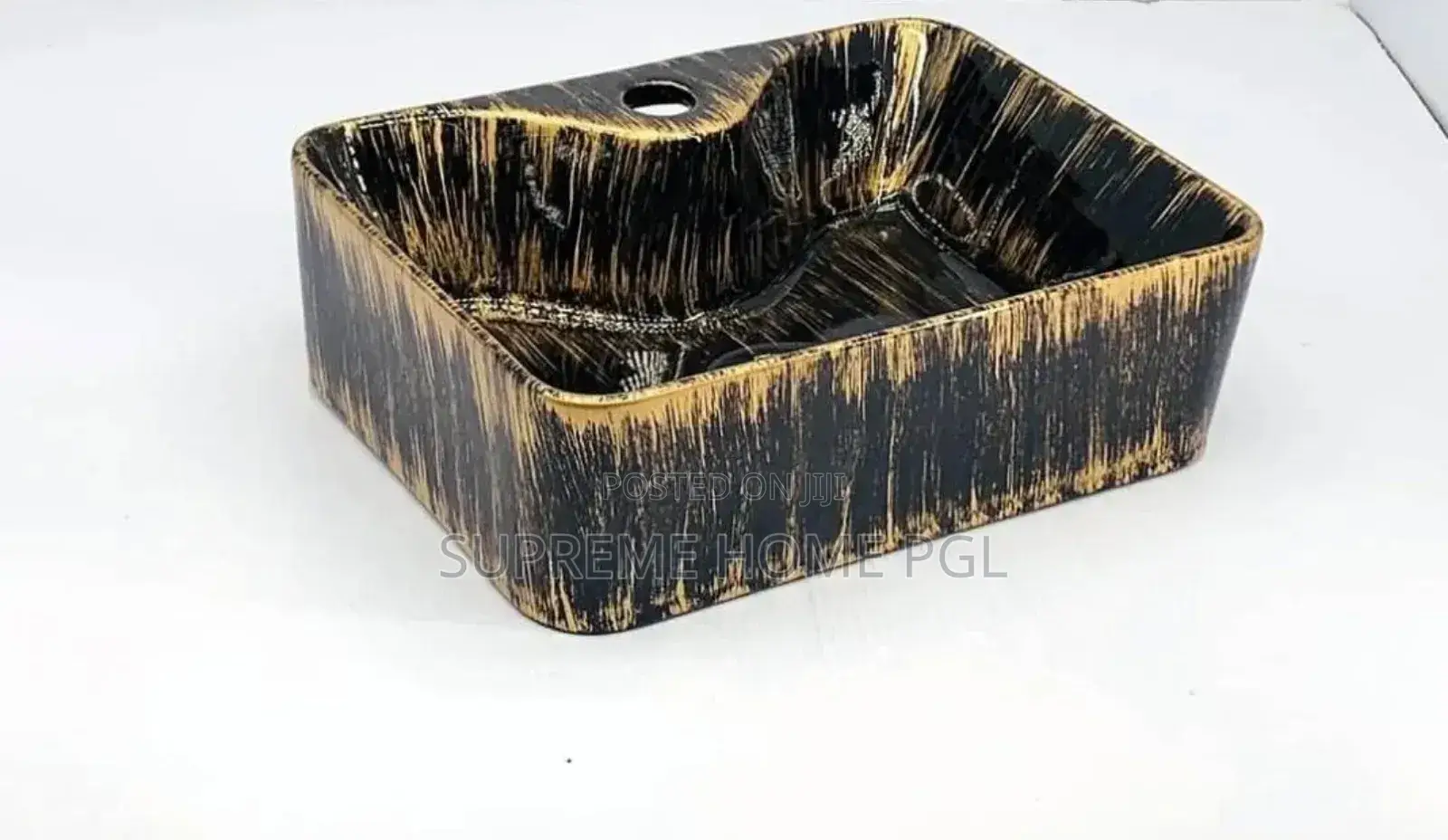 High Quality Square-shaped Basin With Tap Hole.