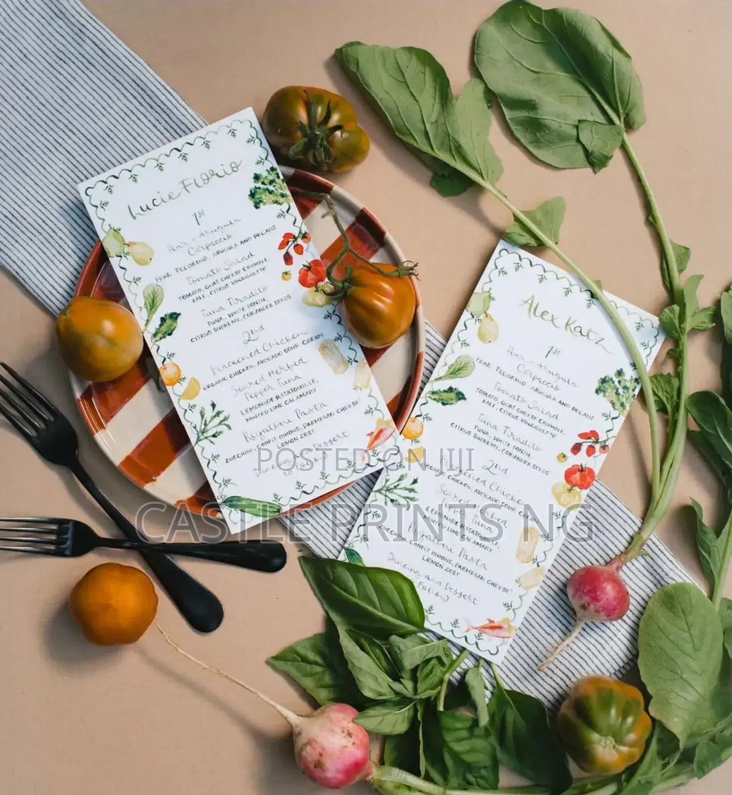 Menu Cards