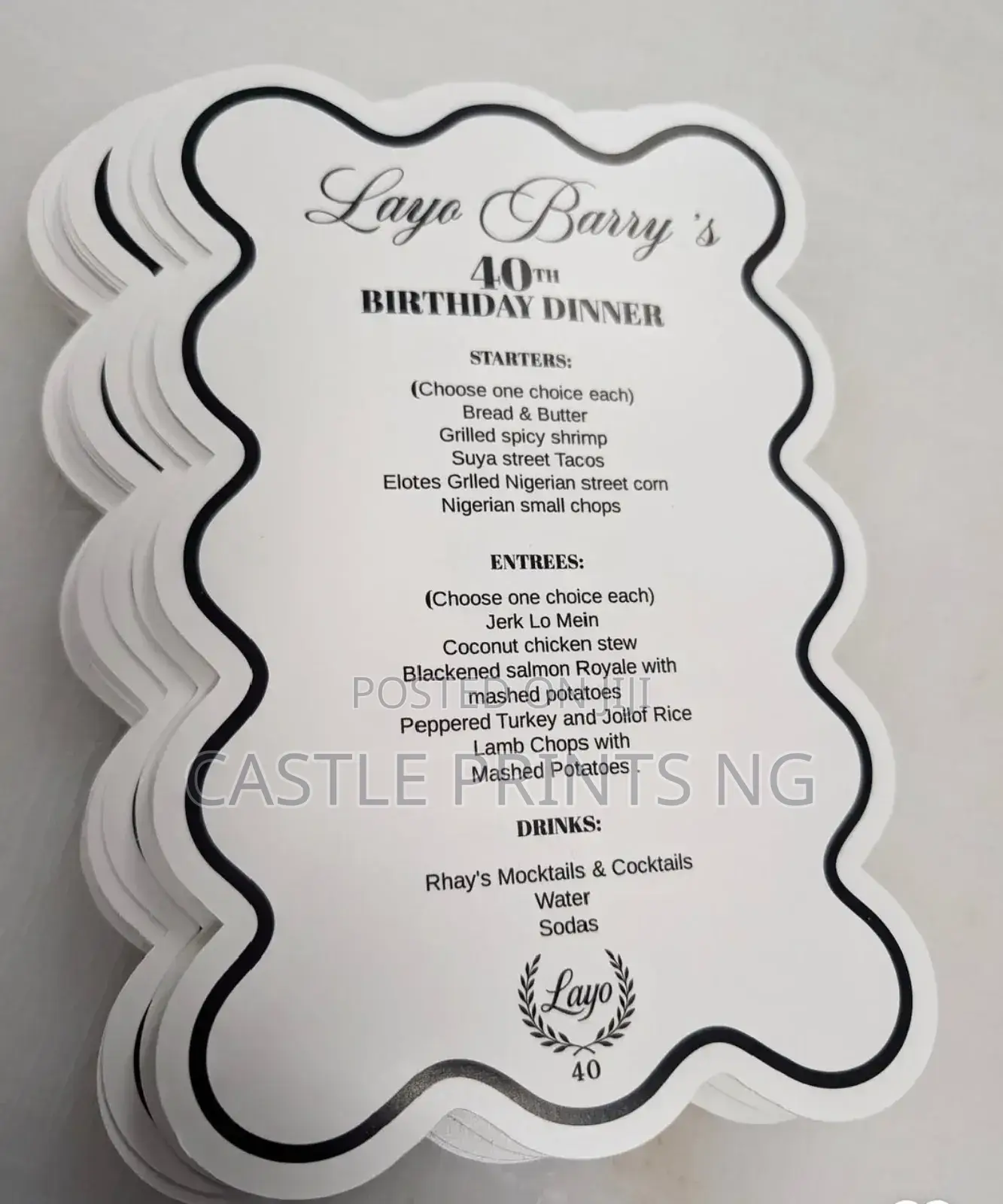 Menu Cards