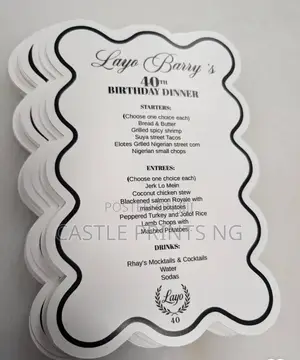 Menu Cards