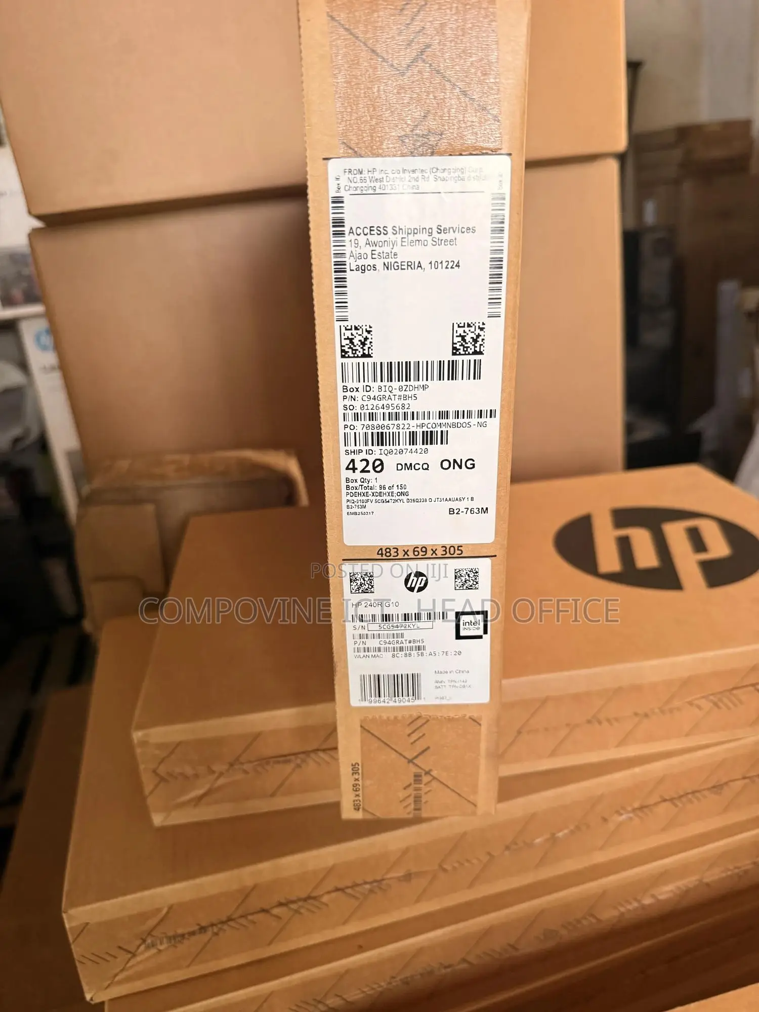 New Laptop HP 240 8GB Intel Core i3 SSD 512GB