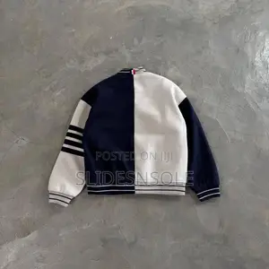 Thom Browne Half-and-Half Varsity Jacket.