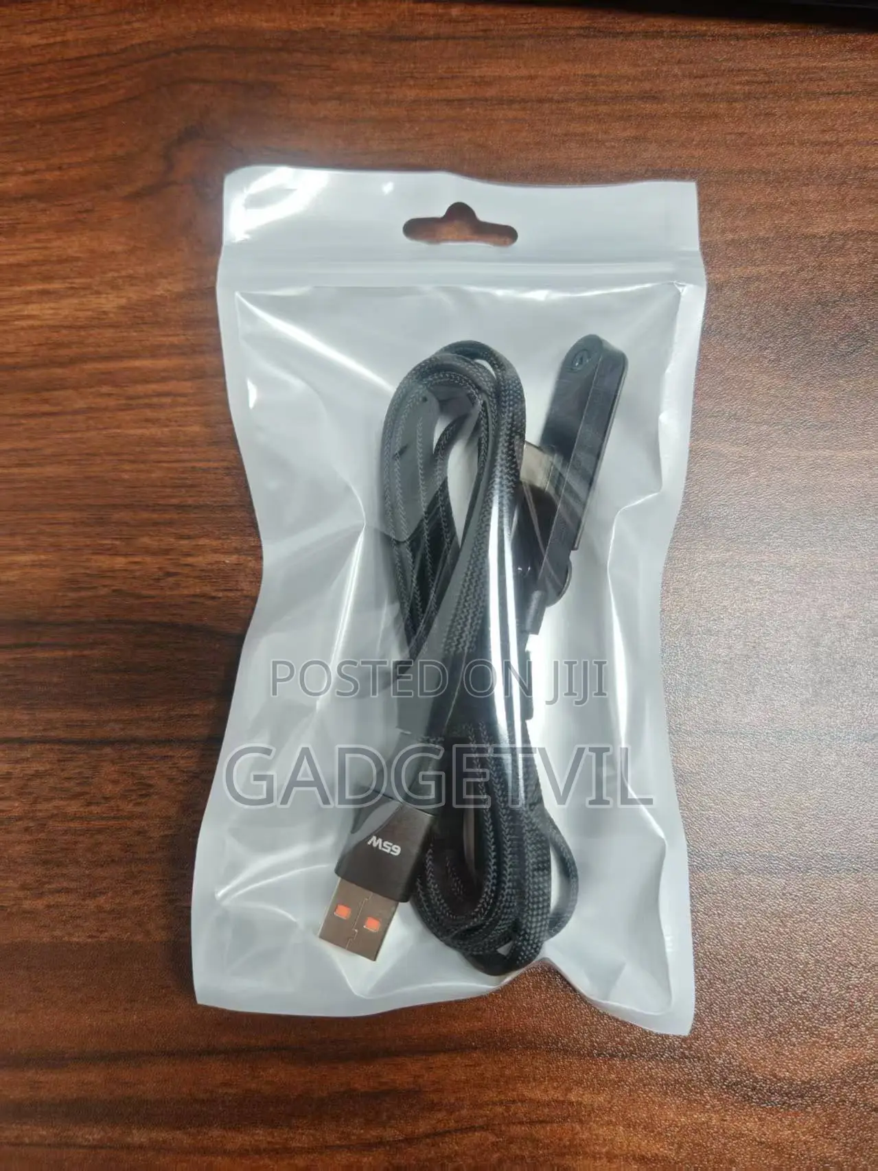 65w Folded Stand Braided Elbow Usb a to Type C Data Cable