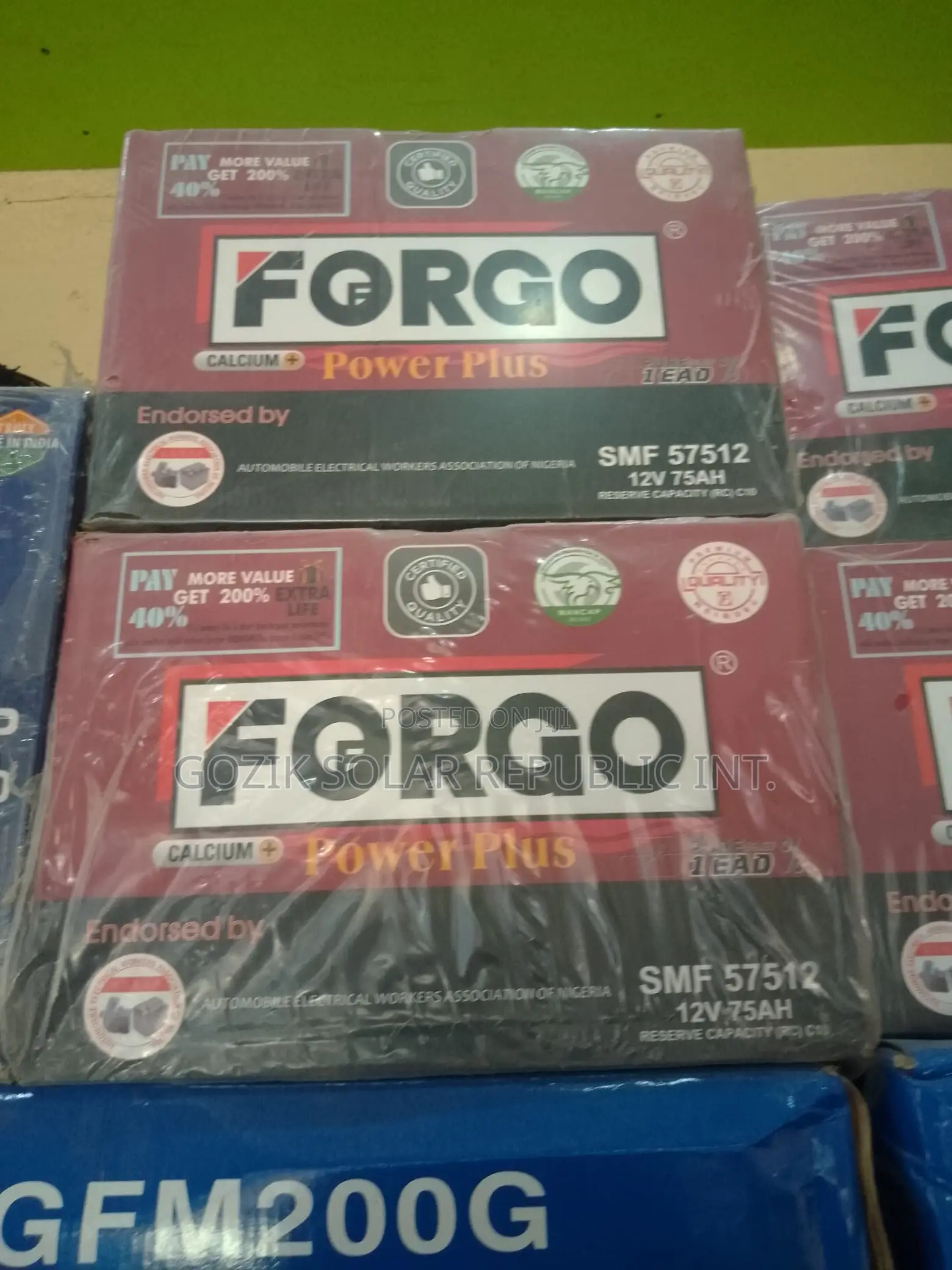 Forgo 75a Car Battery