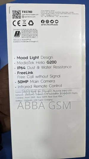 New Tecno Spark Slim 256 GB White