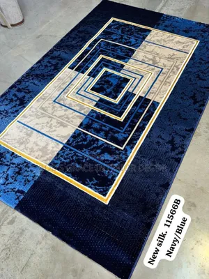 Navy Blue High Quality Center Rug Turkish
