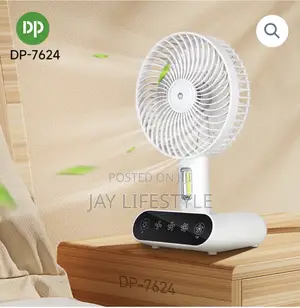 Foldable Desktop Portable Rechargeable Fan With Light Dp-7624