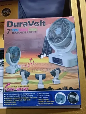 7 Inches Duravolt Fan 4in1with Mp3