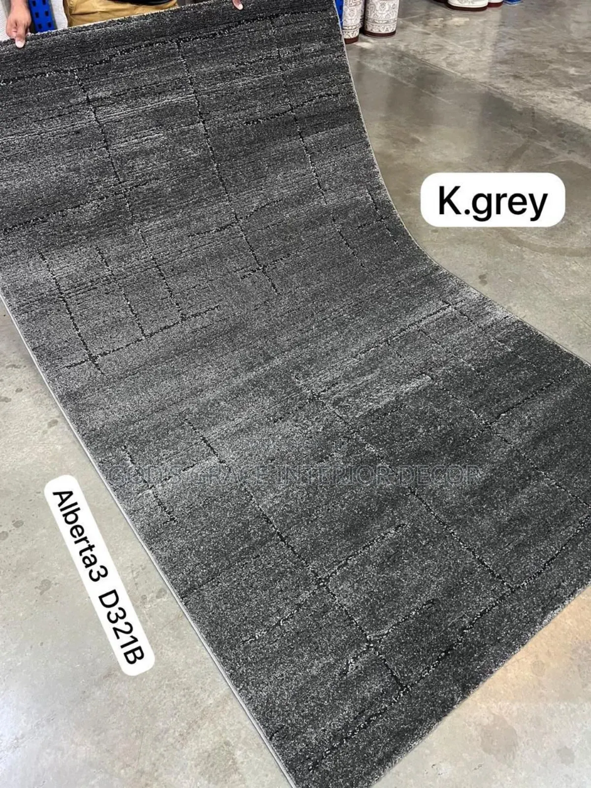 K Grey Colour Turkish Persian Center Rug