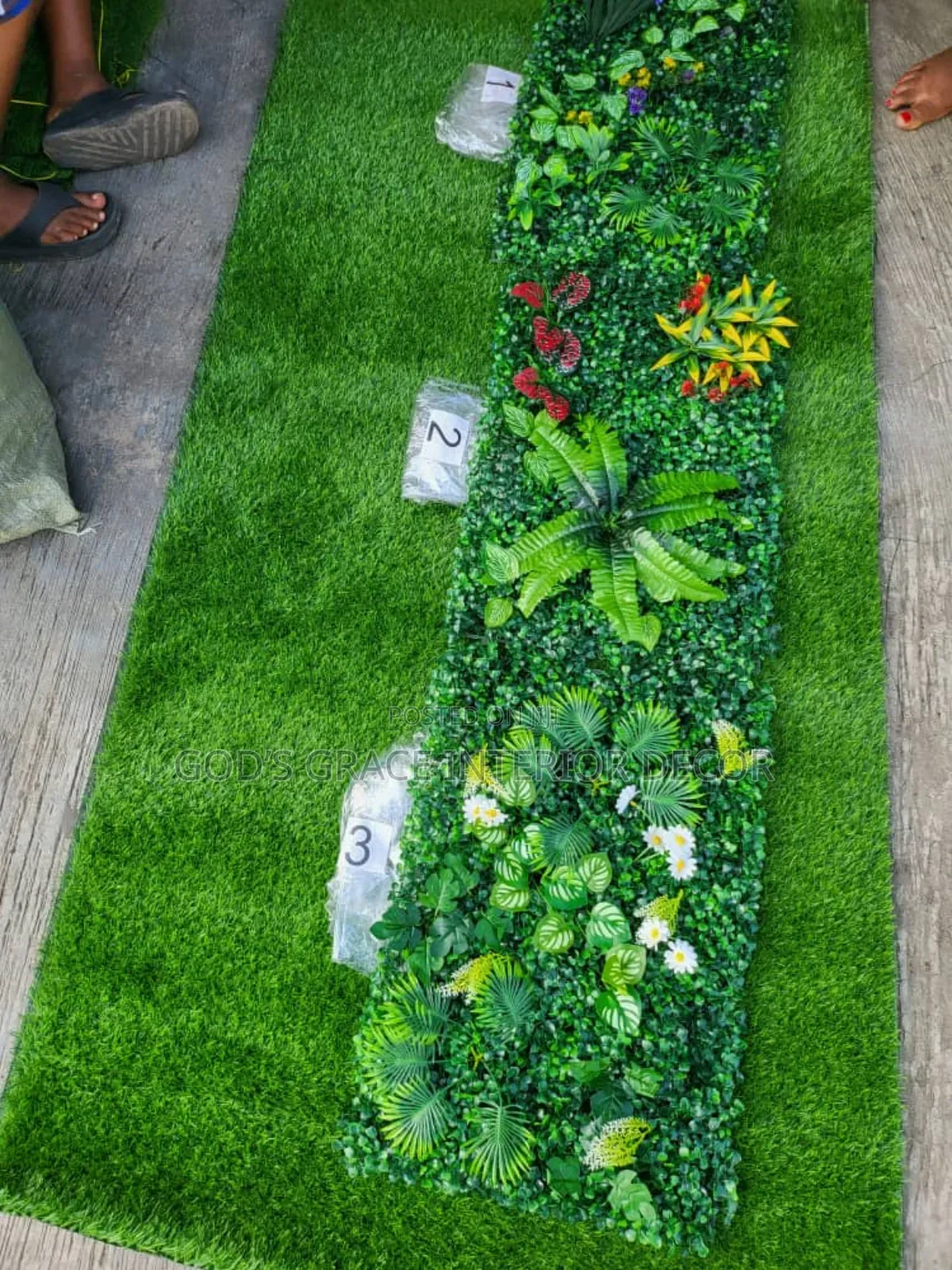 Artificial Flower Mat Available as Seen