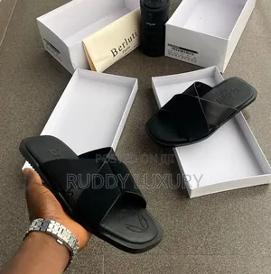 Two-Tone Cross Strap Slides