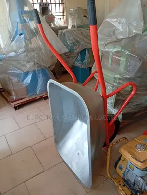 Industrial Silver Wheel Barrow