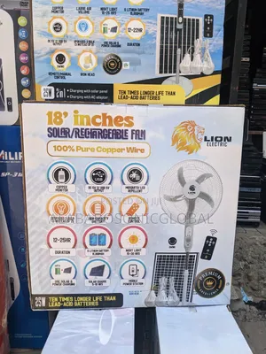 Lion Solar Rechargeable Fan