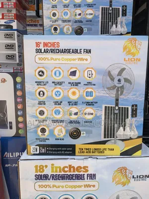 Lion Solar Rechargeable Fan