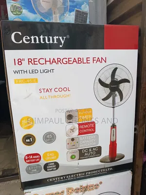 Century Rechargeable Fan 18"