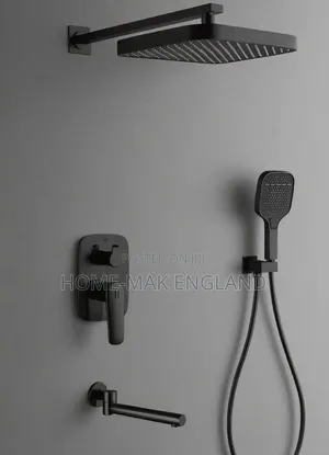 Home Mak England Conduit Shower Matt Black