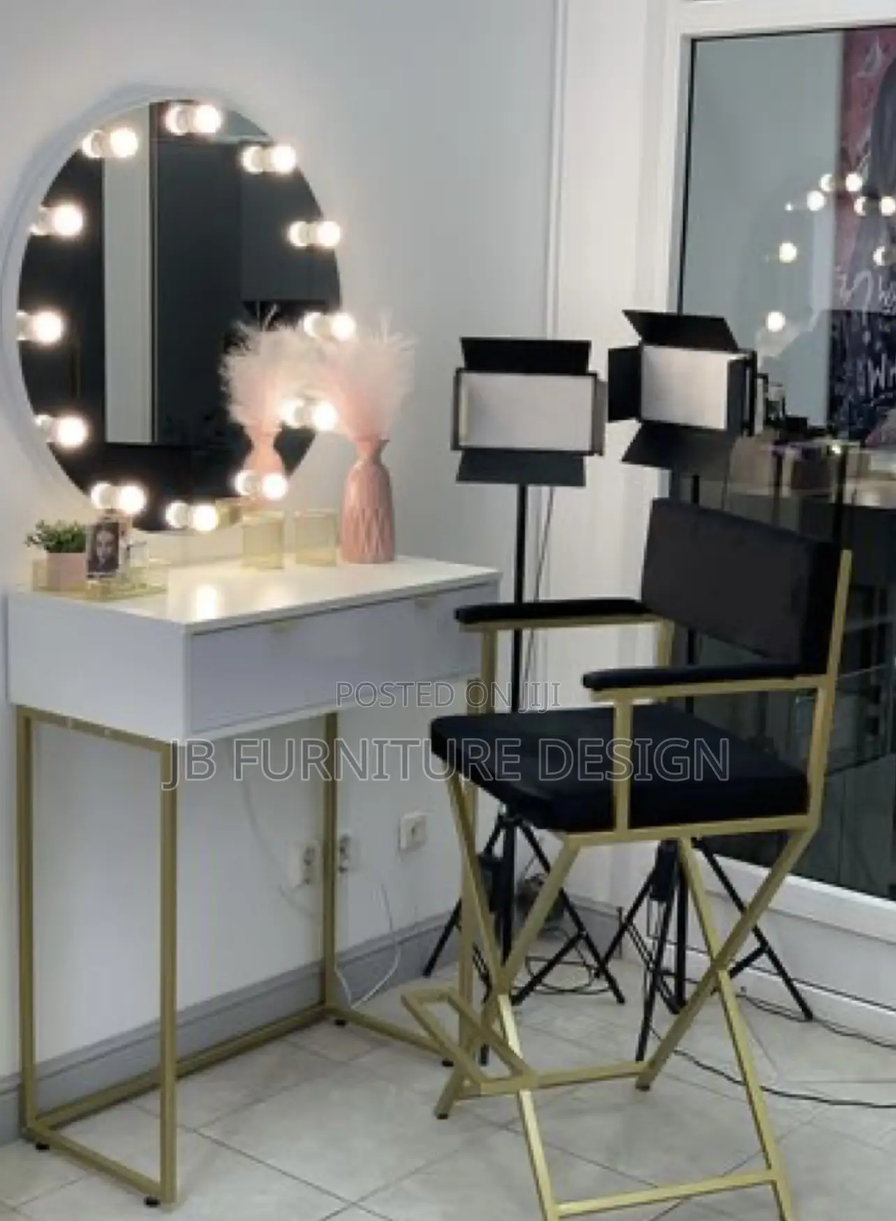 Makeup Vanity Set Chairs And Table