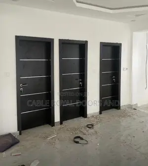 High Quality Black HDF Wooden Door,(910la)