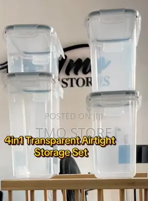 4 in 1 Transparent Air-Tight Storage Set , Food Storage Containers