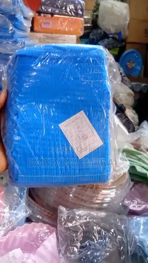 Disposable Blue Bouffant Caps. 100pcs