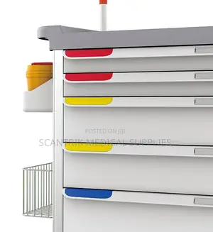 Anesthesia Drug Hospital Trolley With Integrated Waste Disposal System