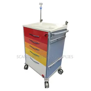 Anesthesia Drug Hospital Trolley With Transparent Drawer System