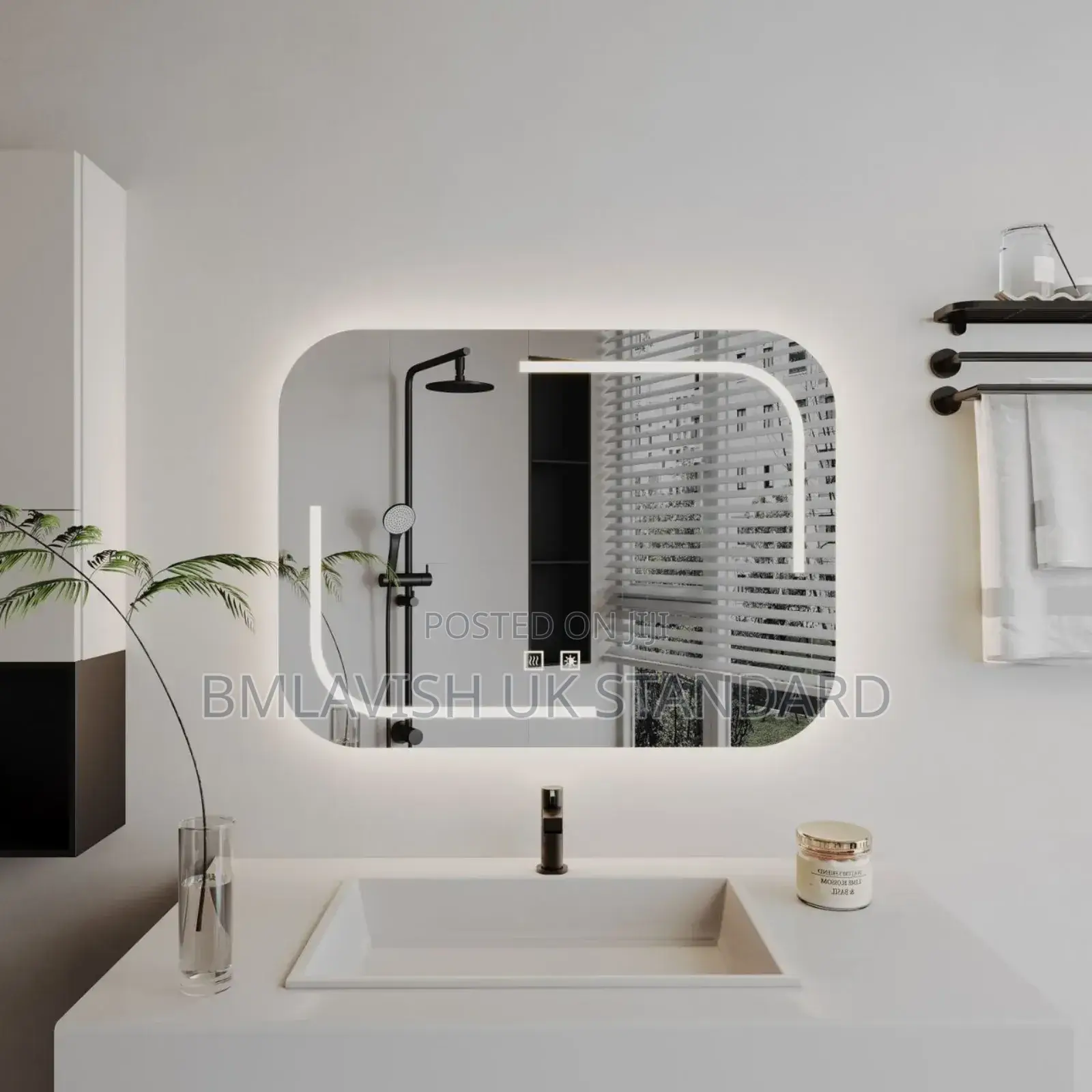 60 by 80 Square Led Mirror
