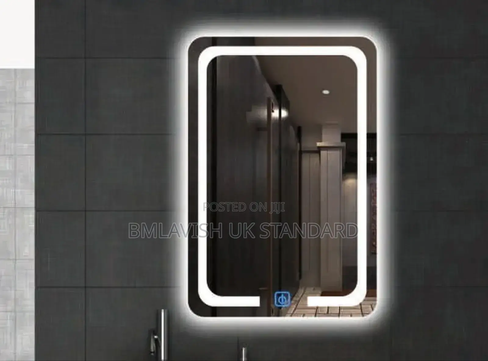 80 by 60 Curved Edges Rectangle Led Mirror