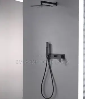 4ways Black Conduit Shower Set