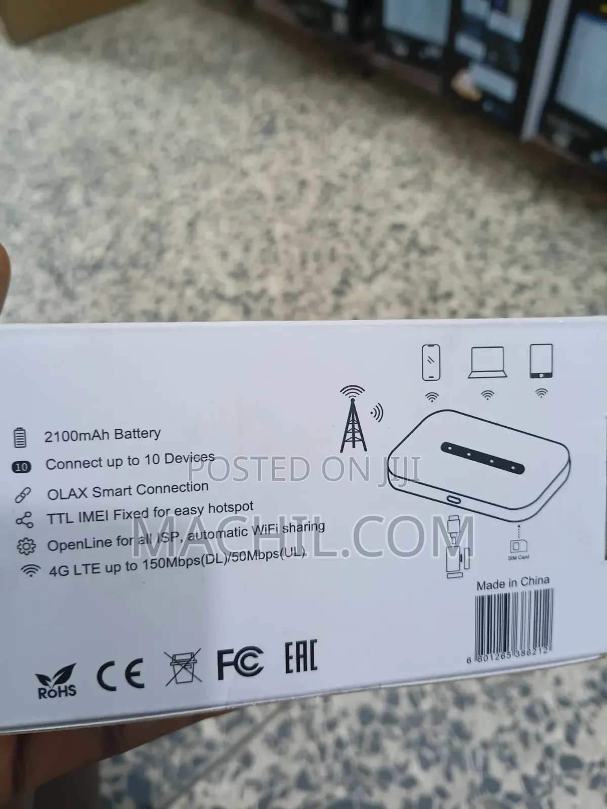 Olax Lte Advanced Mobile Wifi Mt20 150mbps 10 Devices Supported/