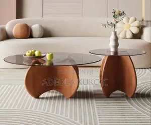 2pcs Glass Top Luxury Center Table