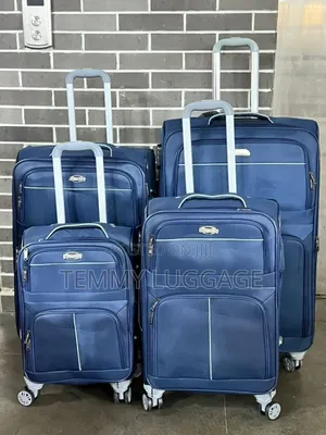 Set 4 Navy Blue Colour Traveling Luggage Boxes