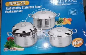 3 Pieces Stainless Cookware Set