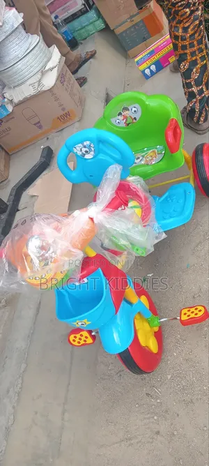 Children's Plastic Double Tricycle for Age 2 to 6 Years