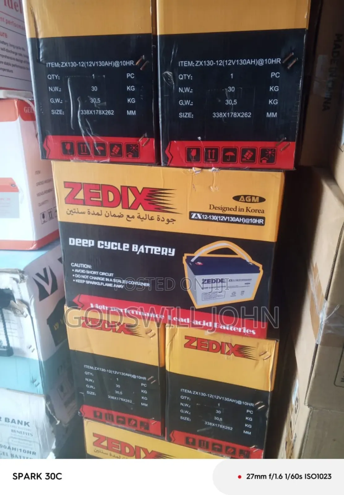 130a Zedix Drycell Battery