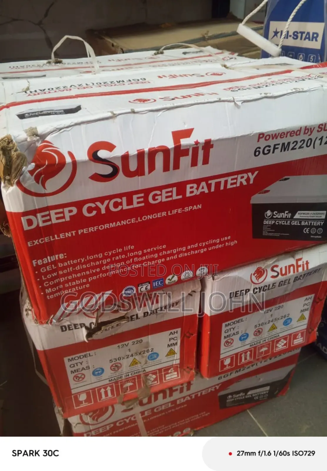 220a Sunfit Drycell Battery 