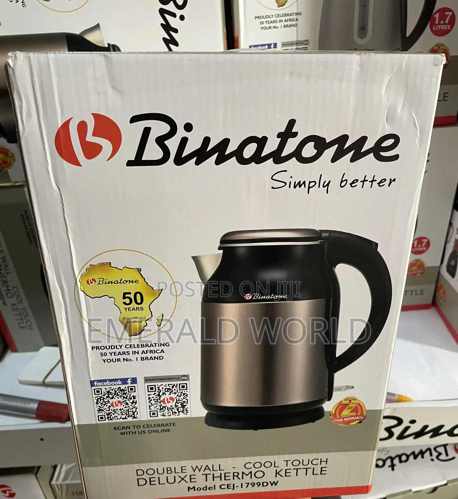 Binatone Deluxe Thermo Kettle(Cej- 1799dw)