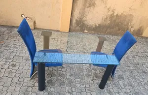 Neatly Used 2-Person Glass Dining Set